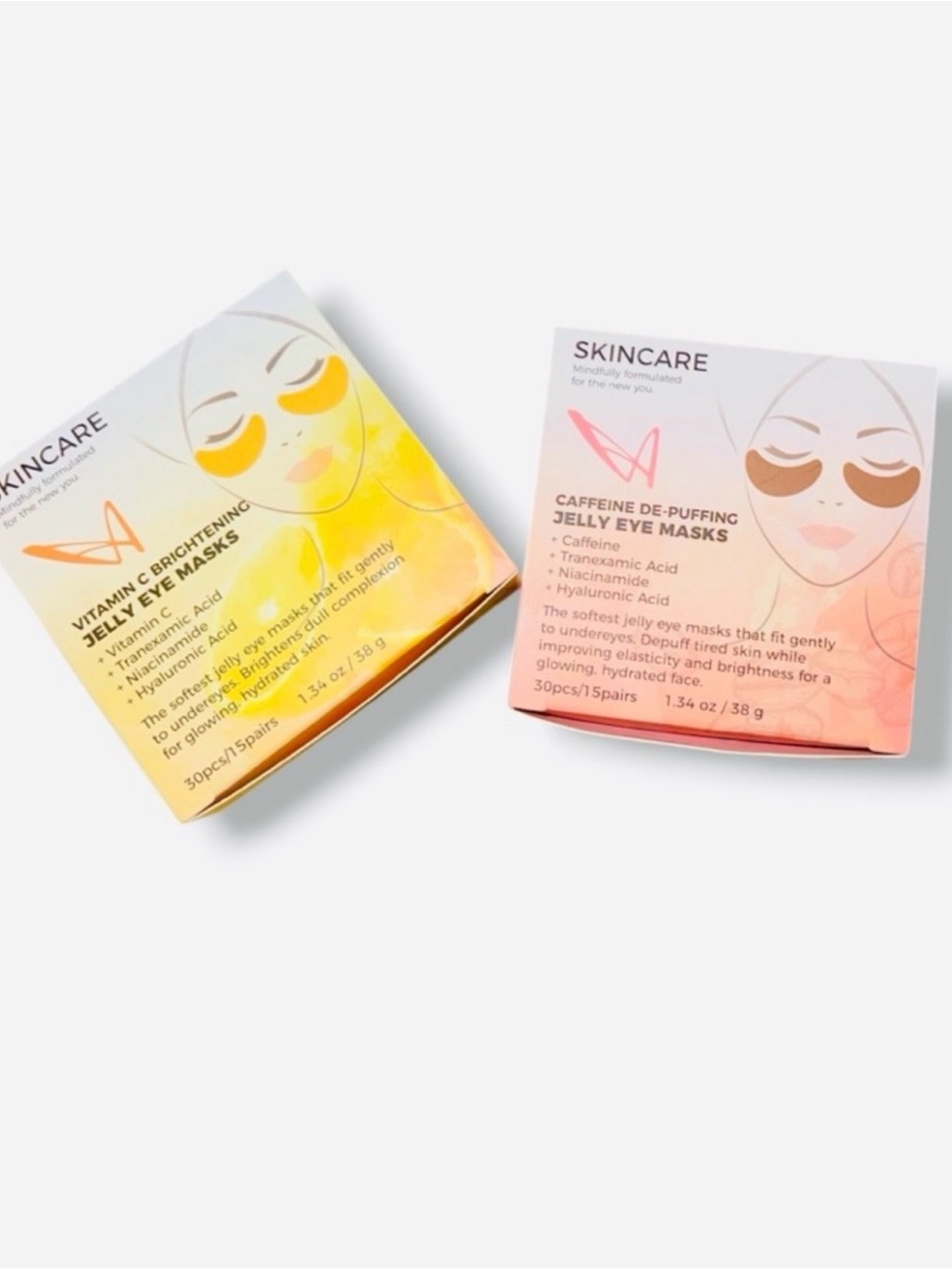 2pc. Jelly Eye Masks-Caffeine and Vitamin C